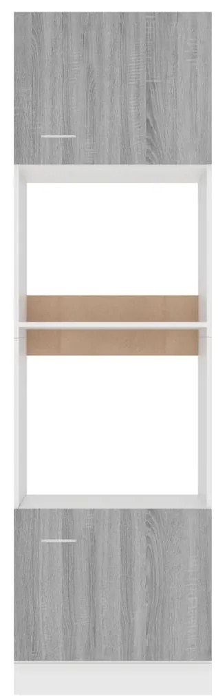 vidaXL Ντουλάπι Μικροκυμάτων "Lyon" Γκρι Sonoma 60x57x207 εκ. από Τεχνητό Ξύλο