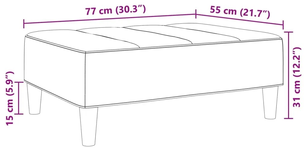 ΥΠΟΠΟΔΙΟ ΣΚΟΥΡΟ ΠΡΑΣΙΝΟ 77X55X31 ΕΚ. ΒΕΛΟΥΔΙΝΟ 4007395