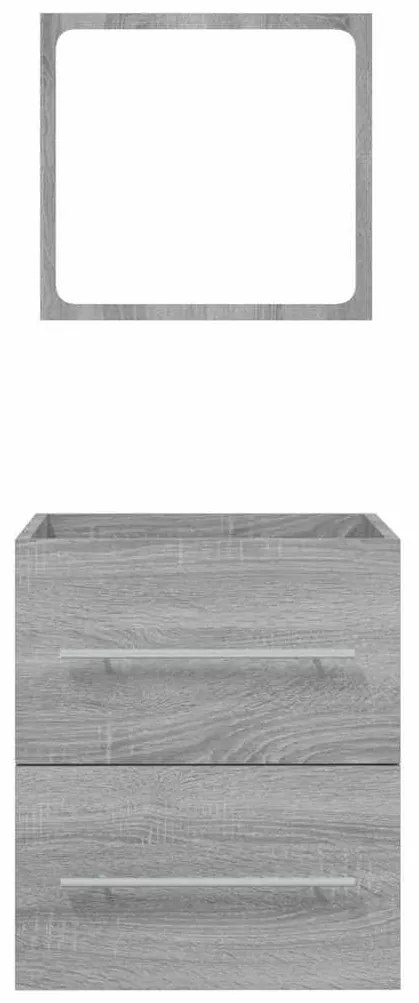 vidaXL Ντουλάπι Μπάνιου με Καθρέφτη Γκρι Sonoma 41x38,5x48 εκ.