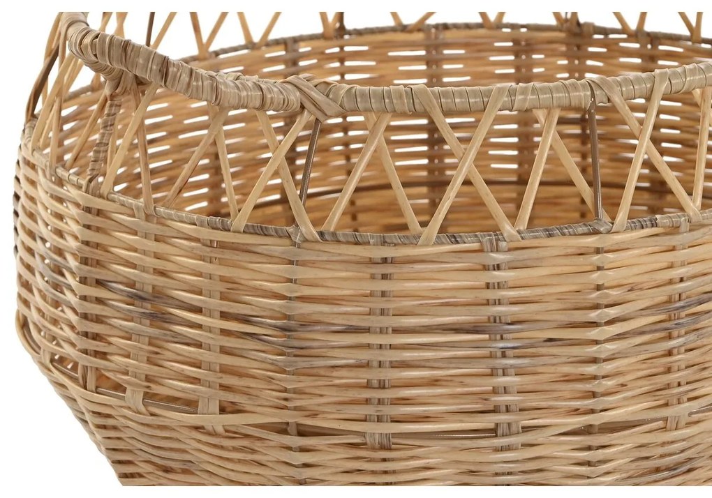 Σετ Καλαθιών DKD Home Decor Φυσικό Μέταλλο πολυαιθυλένιο 38 x 38 x 34 cm 38 x 38 x 27 cm 3 Τεμάχια