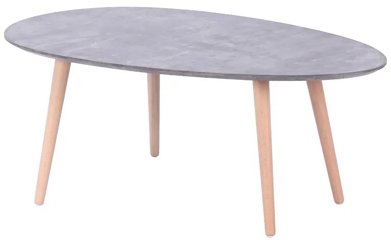 Τραπέζι σαλονιού HAMILTON pakoworld χρώμα γκρι cement-φυσικό 98x60x38εκ