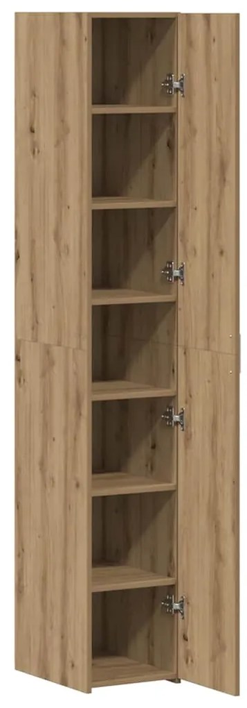 vidaXL Highboard artisan δρυς 30 x 42.5 x 185 εκ Επεξεργασμένο ξύλο