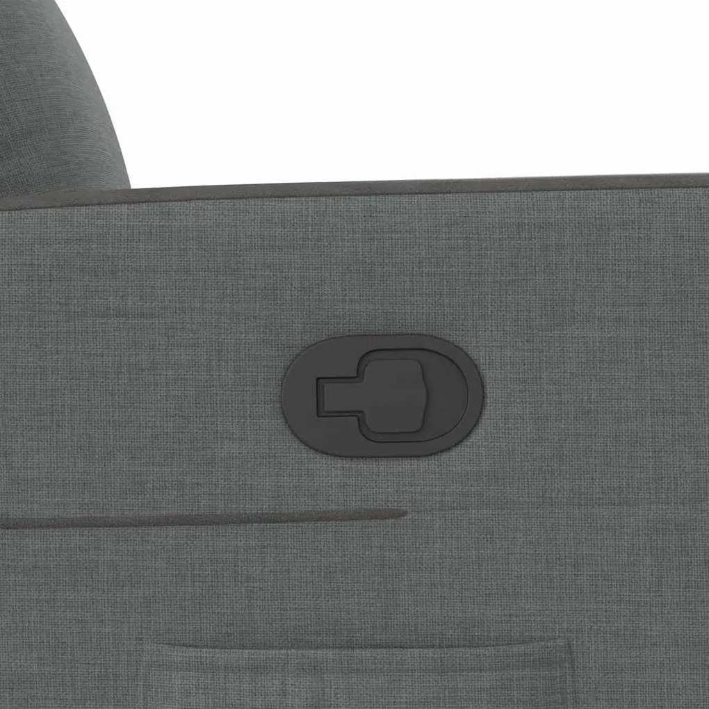vidaXL Ανακλινόμενη πολυθρόνα Σκούρο Γκρι 69 x 86 x 100 εκ ύφασμα