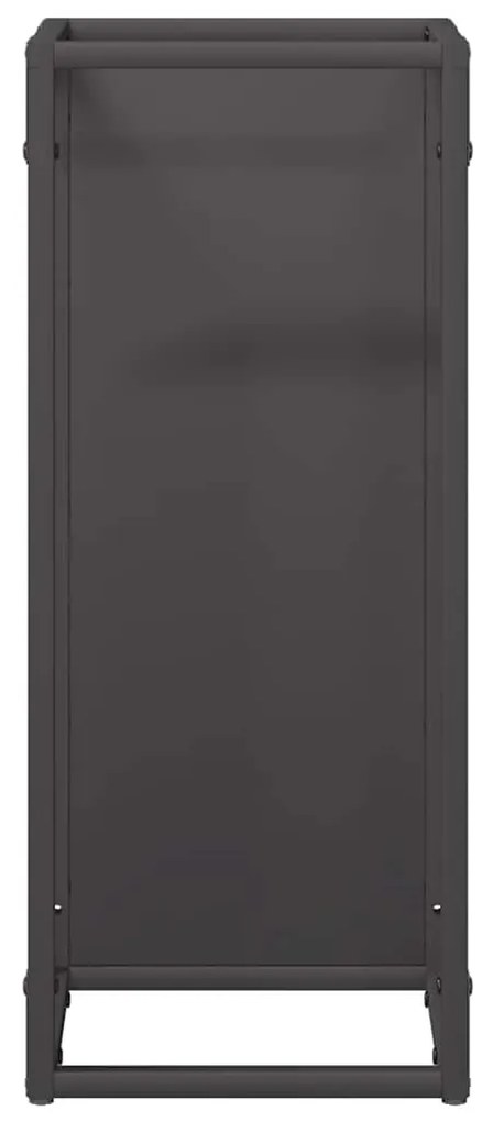 vidaXL Ράφι για καυσόξυλα Μαύρο 25x25x60 cm Ατσάλι ψυχρής έλασης