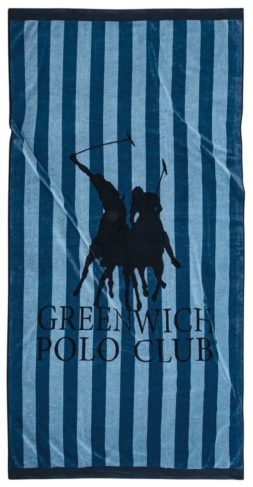 Πετσέτα Θαλάσσης 3855 Blue Greenwich Polo Club Θαλάσσης 90x180cm 100% Βαμβάκι