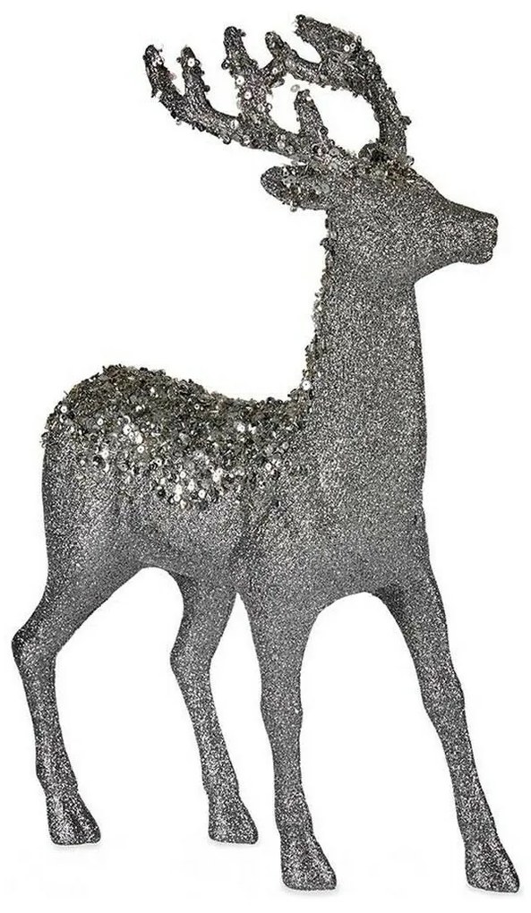 Ράφηνο Χριστουγέννων Krist+ Λευκό Ασημί Τάρανδος 15 x 45 x 30 cm