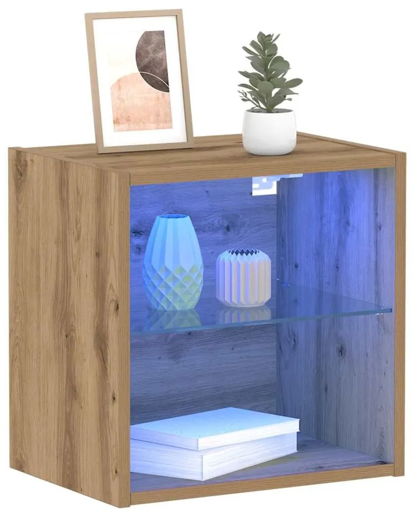 vidaXL Κρεμαστό Ράφι 2 τμχ Δρυός Artisan 40x28,5x40 εκ. Επεξεργασμένο Ξύλο