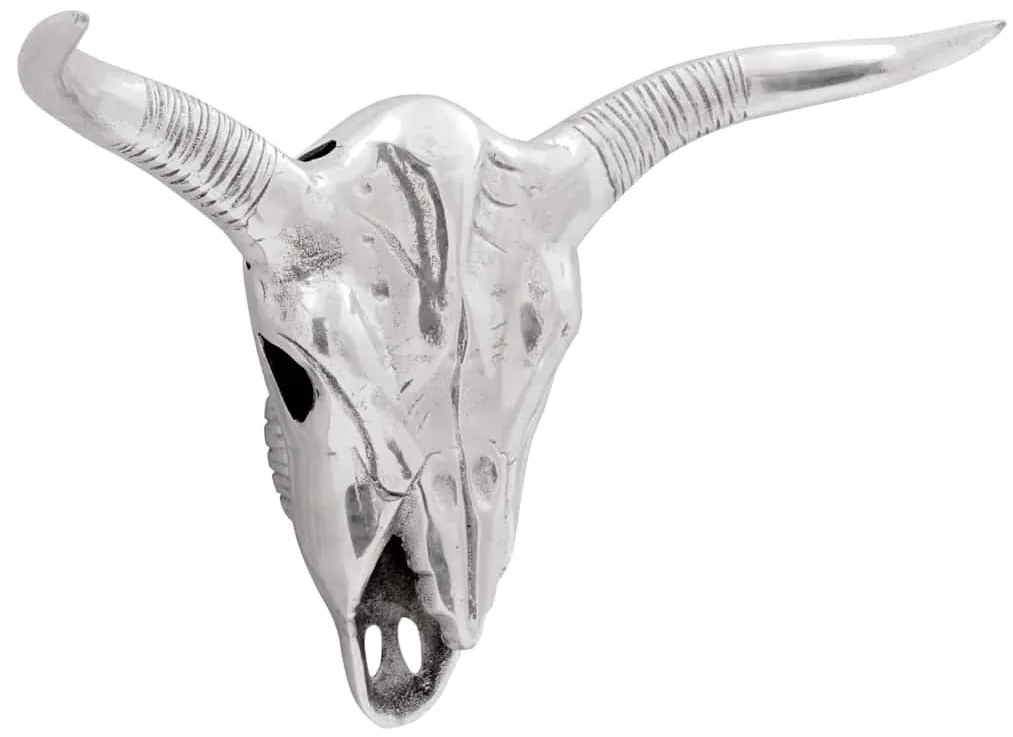 Μαύρος ταύρος Ασημί 49 x 10 x 36 εκ. Αλουμίνιο