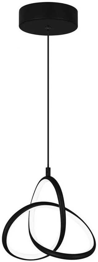 POWERTECH LED φωτιστικό οροφής HLL-0145, 25W, 4000K, Φ40cm, 1m, μαύρο