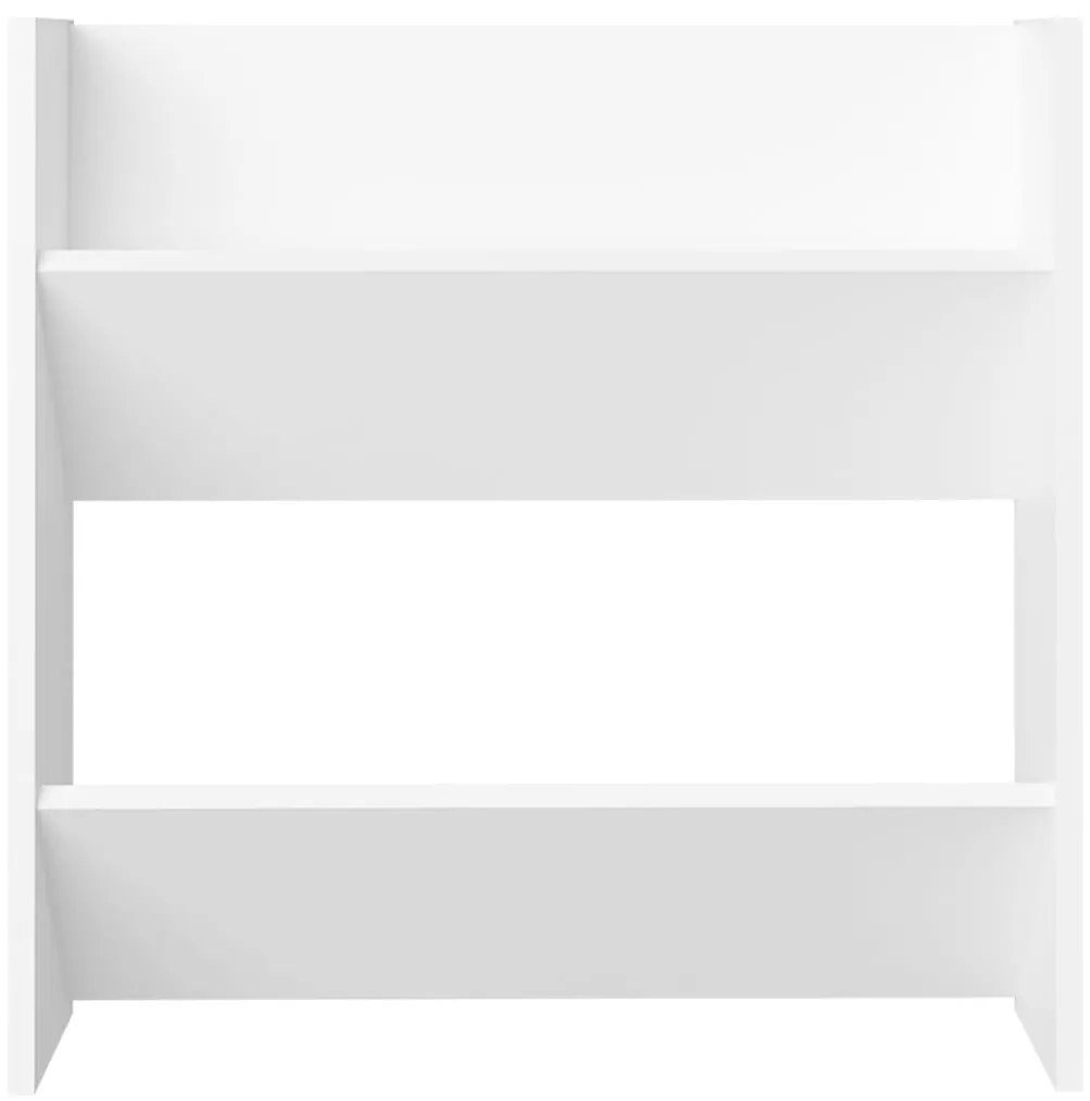 vidaXL Παπουτσοθήκες Τοίχου 2 τεμ. Λευκές 60x18x60 εκ. από Μοριοσανίδα