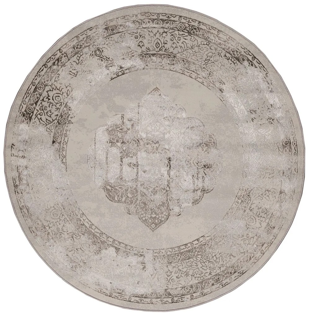 Στρογγυλό Χαλί All Season (Φ160) Βιοκαρπέτ Gossip 6341F Grey Vizon
