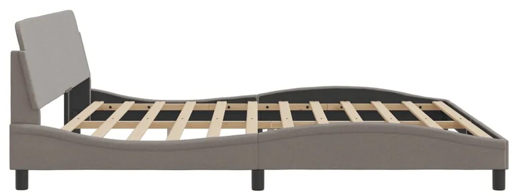 vidaXL Σκελετός Κρεβατιού Dover Σκ. Καφέ 200x200 εκ. Υφασμάτινο