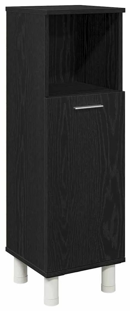 vidaXL Ντουλάπα Μπάνιου Μαύρη Οξυά 30 x 30 x 95 cm Επεξεργασμένο ξύλο