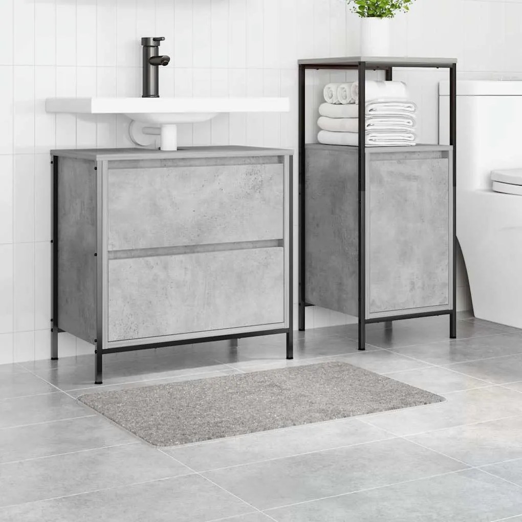 vidaXL Πατάκι μπάνιου Γκρι 50 x 80 cm Πολυπροπυλένιο