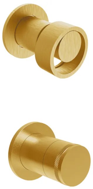 Armando Vicario Halo Gold Brushed Μίκτης εντοιχισμού+εκτροπέας περιστροφικός 2 εξόδων