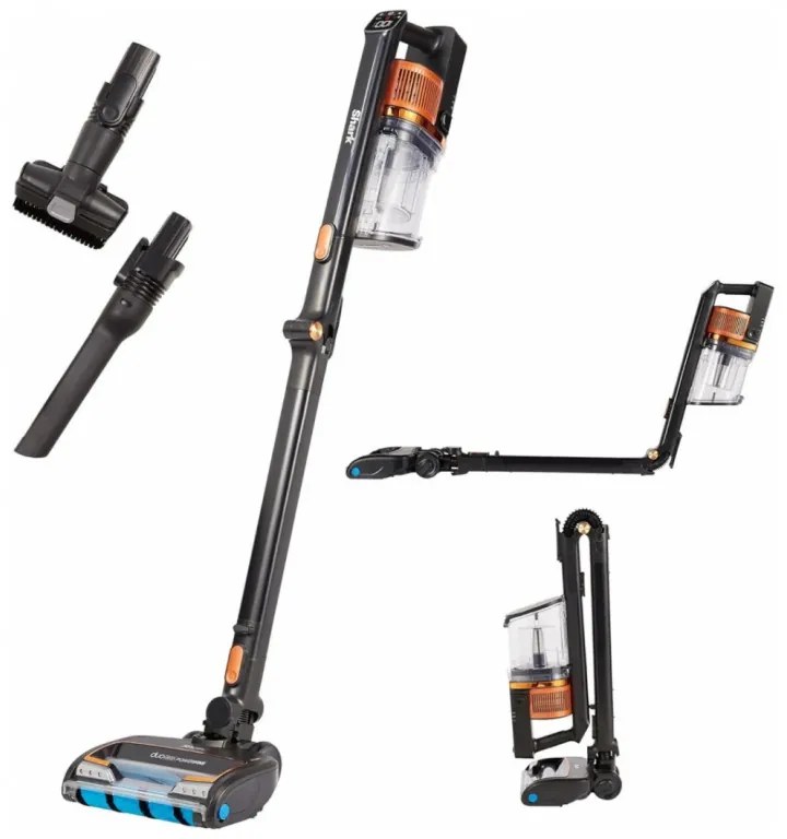 Σκούπα όρθια Ninja IZ300EUT, 309W, 0,7 l, 3 ταχύτητες, αυτονομία έως 60 λεπτά, HEPA, LED Smart display, φωτεινή ένδειξη βούρτσας, Μαύρο/κόκκινο