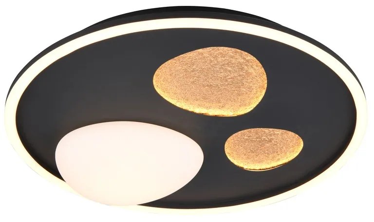 Φωτιστικό Οροφής Trio Lighting PEBBLE 643110132 Μαύρο Ματ (Black Mat) 2700 - 6000K