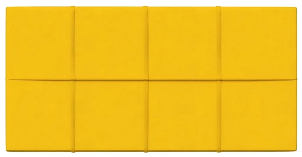 vidaXL Πάνελ Τοίχου 12 τεμ. Κίτρινος 60x30 εκ 2,16 μ² Βελούδο