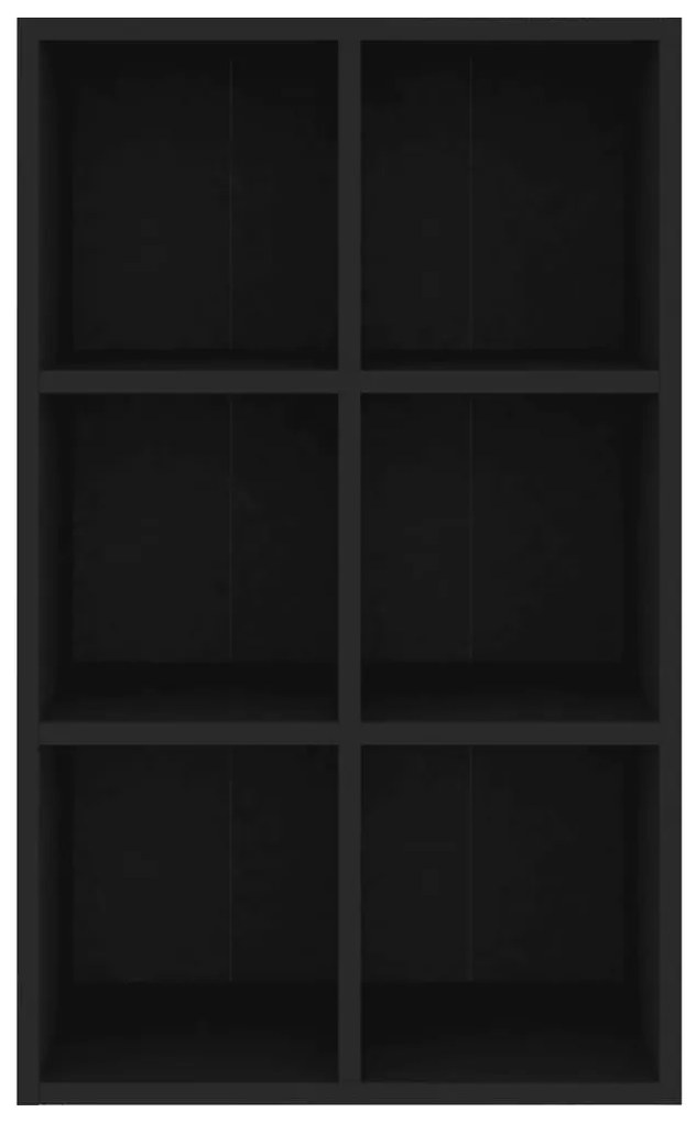 vidaXL Ραφιέρα / Βιβλιοθήκη Μαύρη 66x30x98 εκ. από Επεξεργασμένο Ξύλο
