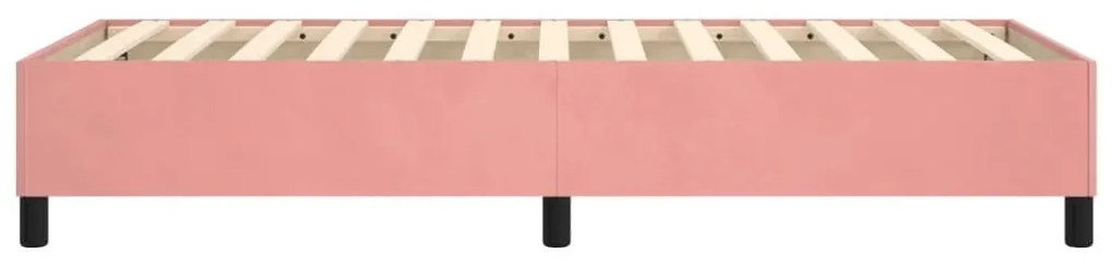 Πλαίσιο Κρεβατιού Ροζ 80x200 εκ. Βελούδινο - Ροζ