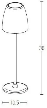 Επιτραπέζιο Φωτιστικό 38cm LED 2W IP54 3000K Zambelis-E194-Μαύρο E194