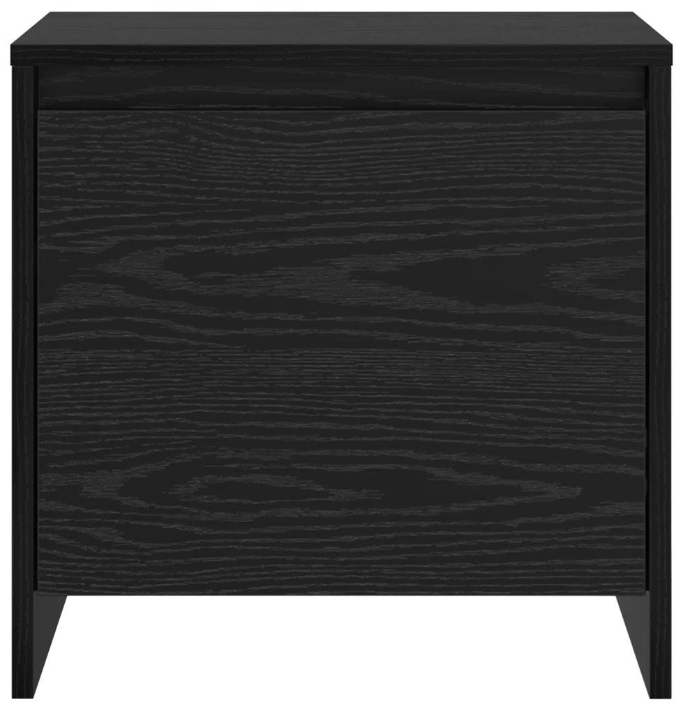 vidaXL Κομοδίνο Μαύρη δρυς 45 x 34 x 44.5 εκ Επεξεργασμένο ξύλο