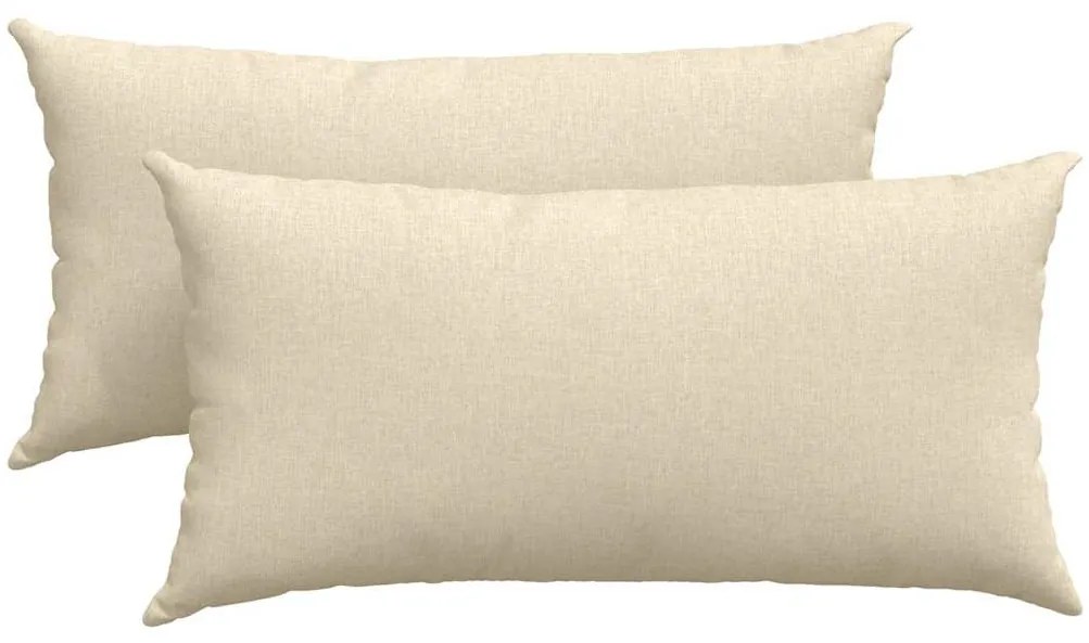 vidaXL Μαξιλάρι Καναπέ 2 pcs Κρεμ 80 x 40 cm ύφασμα