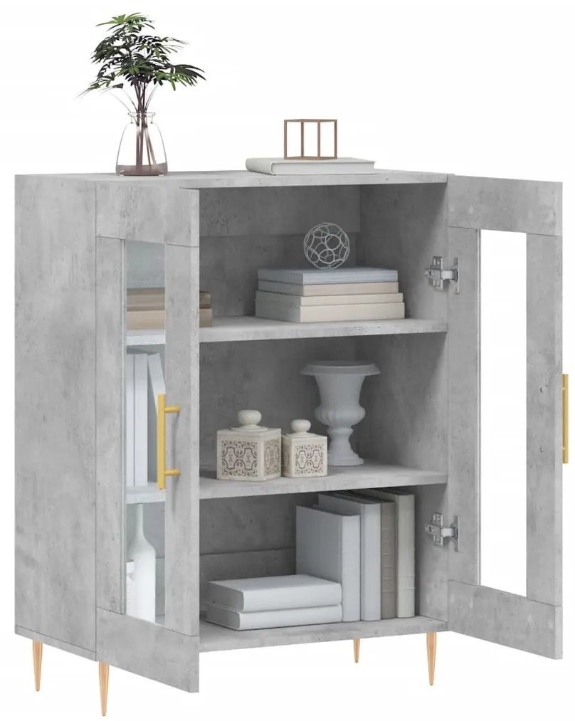 vidaXL Ντουλάπι Γκρι Σκυροδέματος 69,5x34x90 εκ. Επεξεργασμένο Ξύλο