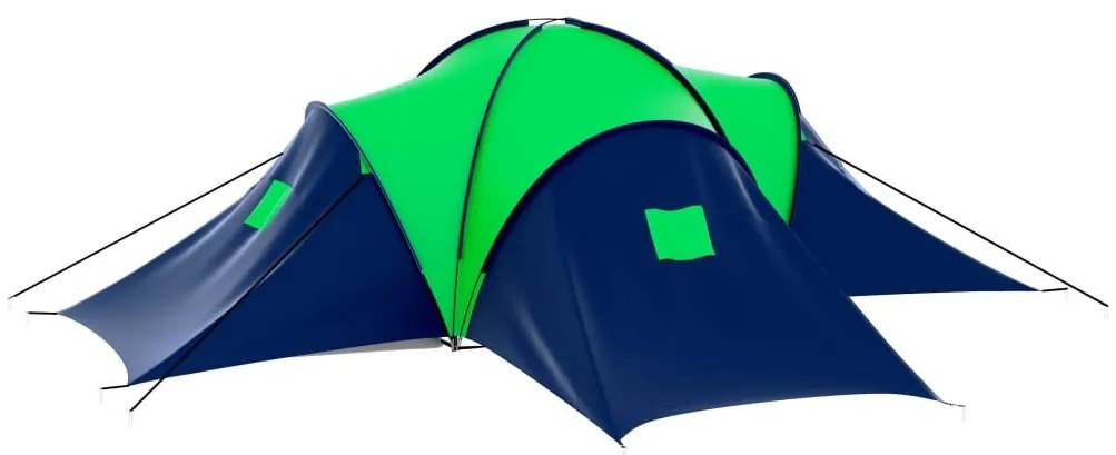 Σκηνή Camping 9 Ατόμων Μπλε / Πράσινο Υφασμάτινη - Πολύχρωμο