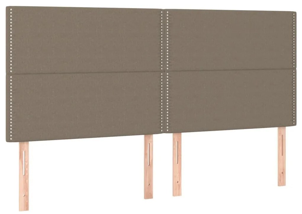 Σκελετός Κρεβατιού Χωρίς Στρώμα Taupe 180x200 εκ. Υφασμάτινο - Μπεζ-Γκρι