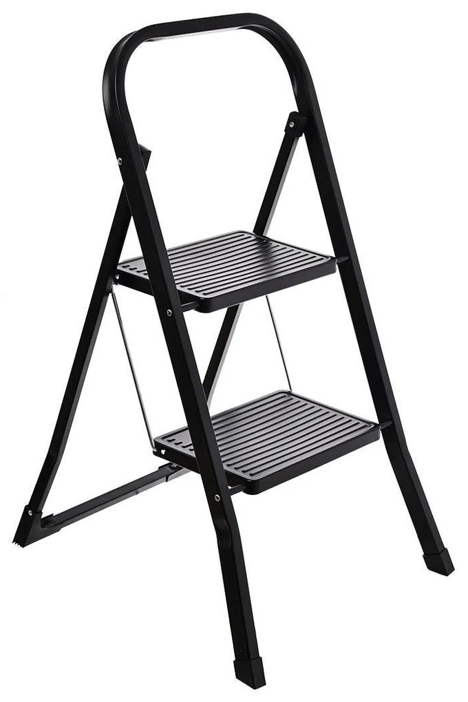 Estia 04-14704 Σκαλοσκαμπο με 2 Σκαλια 46x55x81cm, Μαύρο