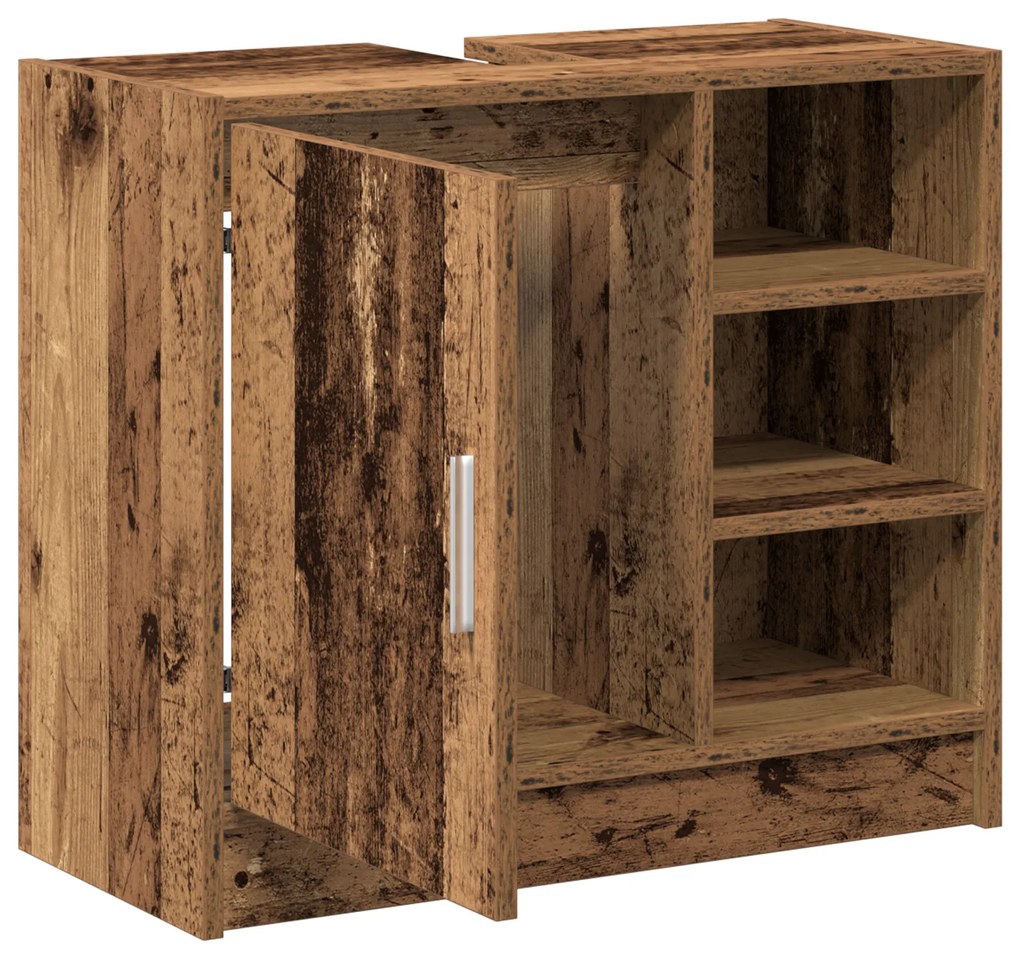 vidaXL Ντουλάπα Νιπτήρα  Παλαιό Ξύλο 63x29x55 εκ. Μασίφ Ξύλο