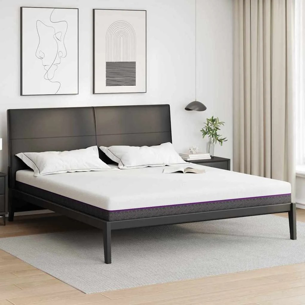 vidaXL Στρώματα Λευκό, Γκρίζο 200 x 200 cm