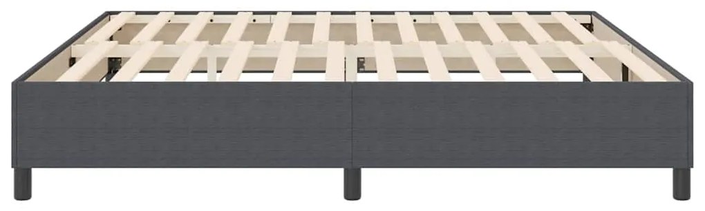 vidaXL Κρεβάτι με ελατήρια Σκούρο γκρι 200 x 200 cm Βελούδο