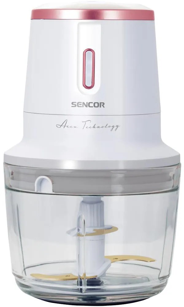 Επαναφορτιζόμενος Πολυκόπτης Multi 500ml Glass 200W Sencor SCB 9000WH Λευκό/Ροζ