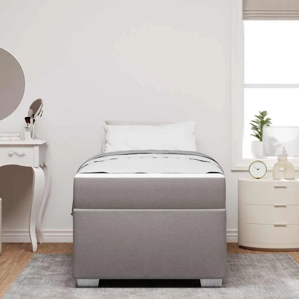 vidaXL Σκελετός Κρεβατιού Άλλο Taupe 80 x 200 cm ύφασμα
