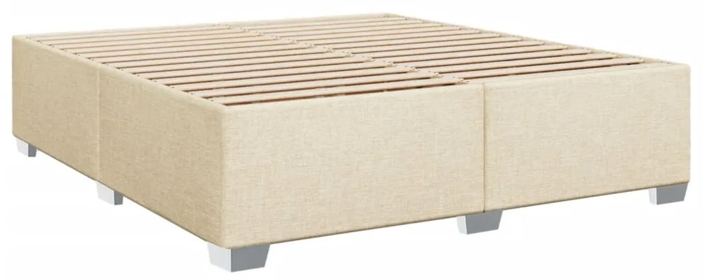 ΚΡΕΒΑΤΙ BOXSPRING ΜΕ ΣΤΡΩΜΑ ΚΡΕΜ 200X200 ΕΚ. ΥΦΑΣΜΑΤΙΝΟ 3288300