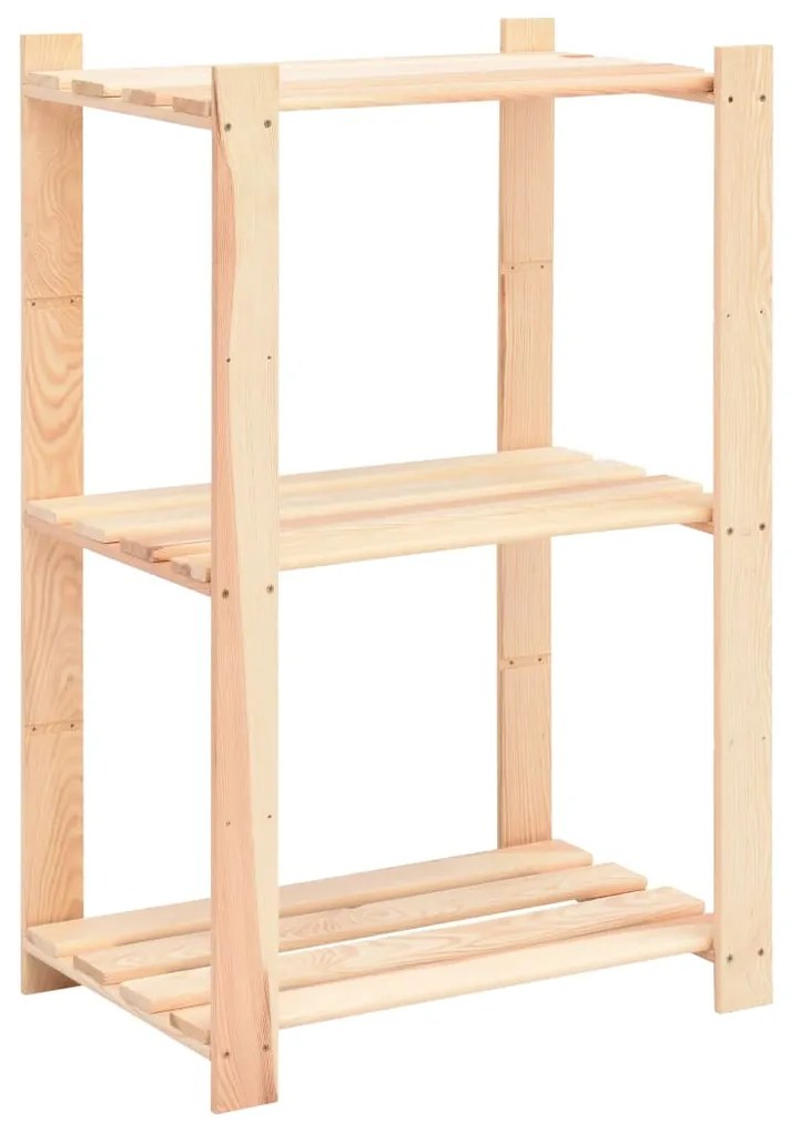vidaXL Ραφιέρα 3 Επιπέδων 150 κ. 60x38x90 εκ. από Μασίφ Ξύλο Πεύκου