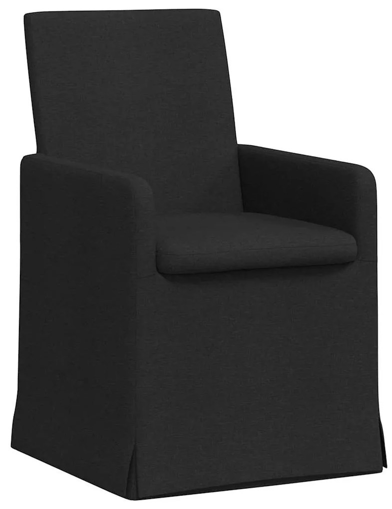 vidaXL Καρέκλες φαγητού 2 pcs Μαύρο 57 x 67 x 95 εκ ύφασμα