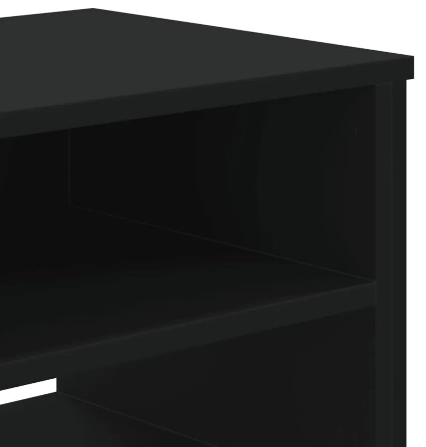 vidaXL Έπιπλο Τηλεόρασης Μαύρο 180x34x41 εκ. από Επεξεργ. Ξύλο