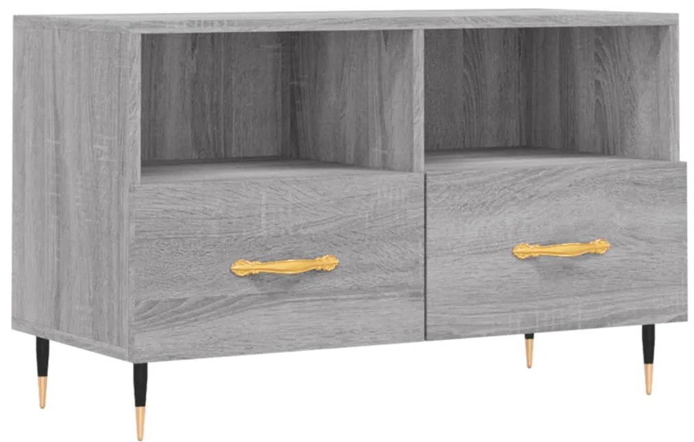 vidaXL Έπιπλο Τηλεόρασης Γκρι Sonoma 80x36x50 εκ. από Επεξεργ. Ξύλο