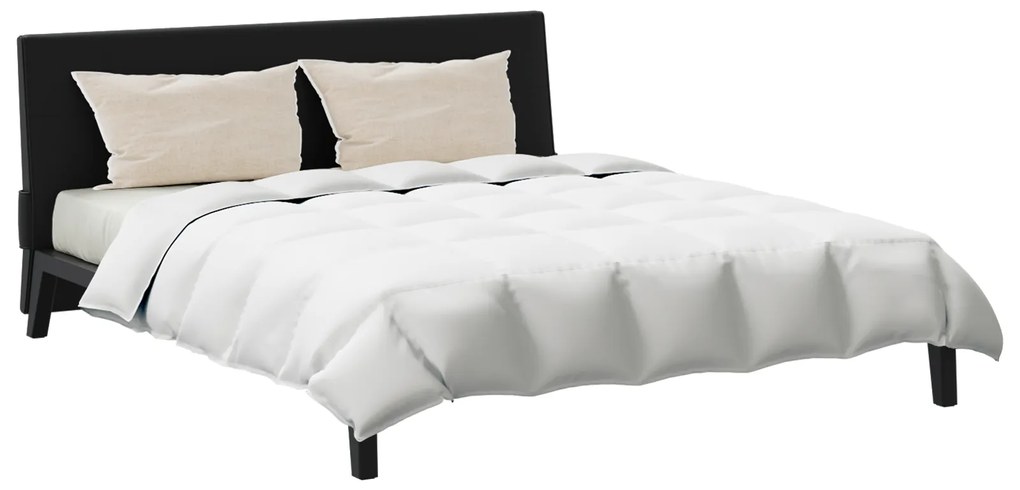 vidaXL Πάπλωμα με μαξιλάρι 3 pcs Λευκό 200 x 200 cm Πούπουλο