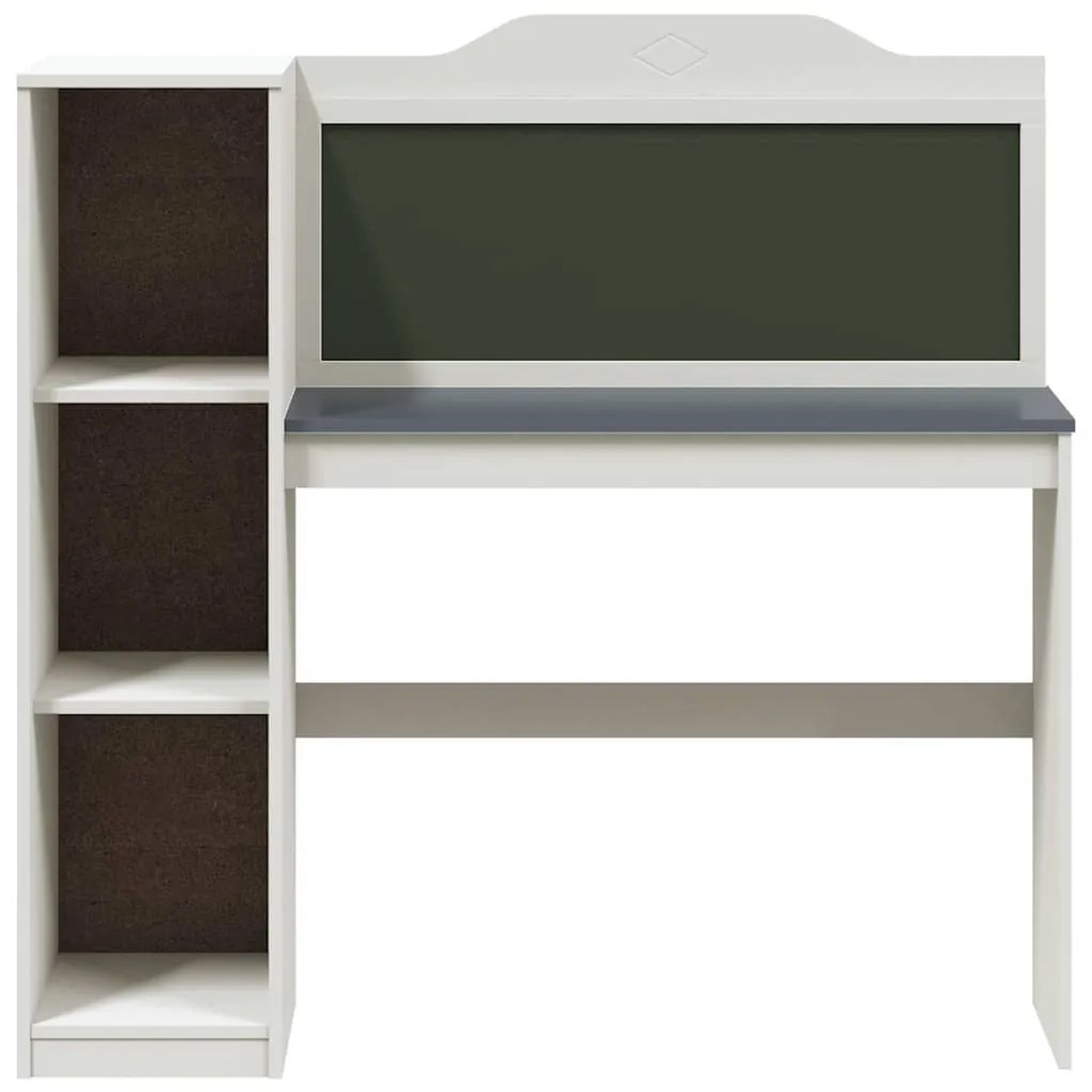 vidaXL Γραφείο Κιμωλίας με ράφι Λευκό και γκρι 120 x 45 x 118.5 εκ.