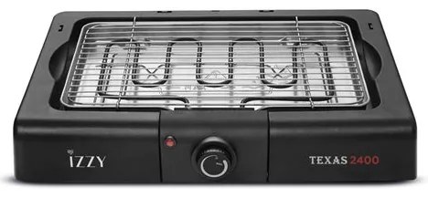 Izzy Επιτραπέζια Ηλεκτρική Ψησταριά Σχάρας 2400W BBQ Texas 2400 IZ-8102 Μαύρη 223785