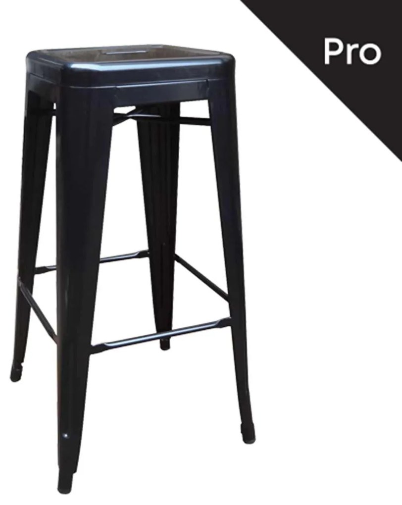 Σκαμπώ Relix Bar H.67 Μεταλλικό Μαύρο 43x43 H.67cm