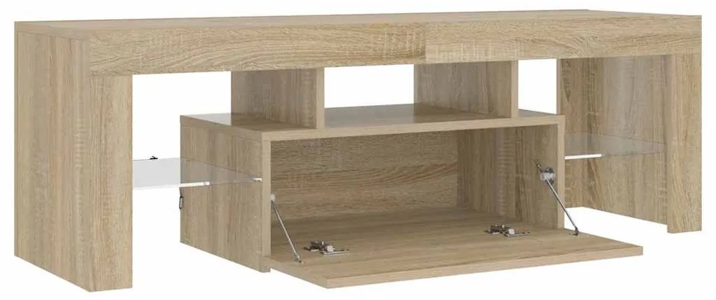 vidaXL Έπιπλο Τηλεόρασης με LED Sonoma Δρυς 120x35x40 εκ.