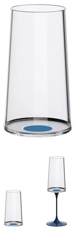 Σετ 2 κρυστάλλινων ποτηριών σαμπάνιας Trebonn SplitGlass 2025132, 320 ml, Ø7.8x12.5 cm, Modular system, Μπλε