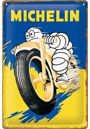 Μεταλλική πινακίδα Michelin - Motorcycle Bibendum