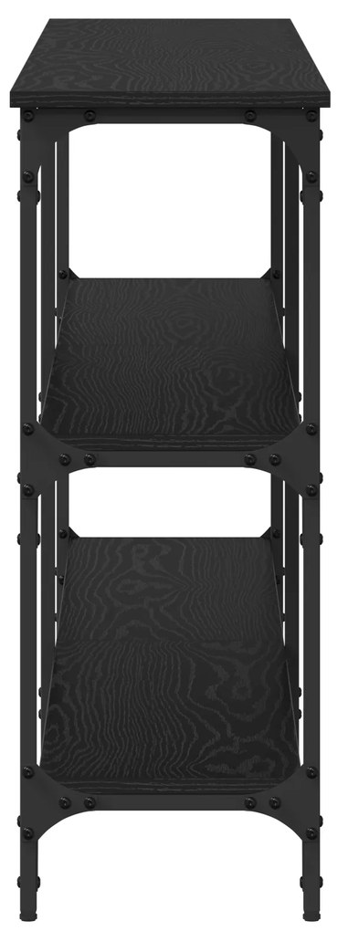 vidaXL Κονσόλα Μαύρη Δρυς 200x29x75 cm Επεξεργασμένο ξύλο