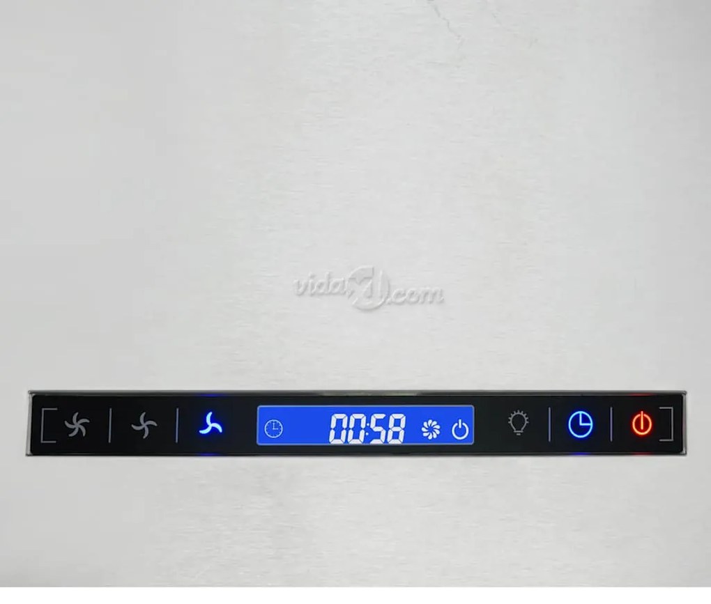 vidaXL Απορροφητήρας Νησίδα Κρεμαστός Αφής με LCD 55 εκ. Ανοξ. Ατσάλι